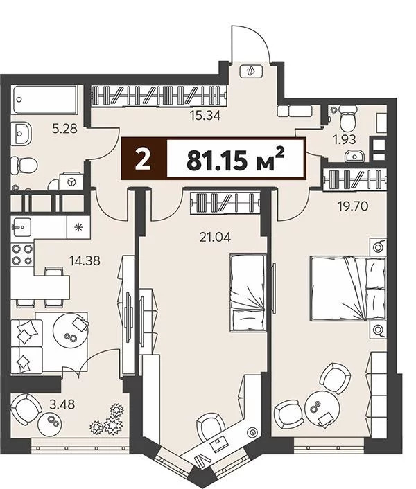 Продается квартира, 82.36 м - Фото 11