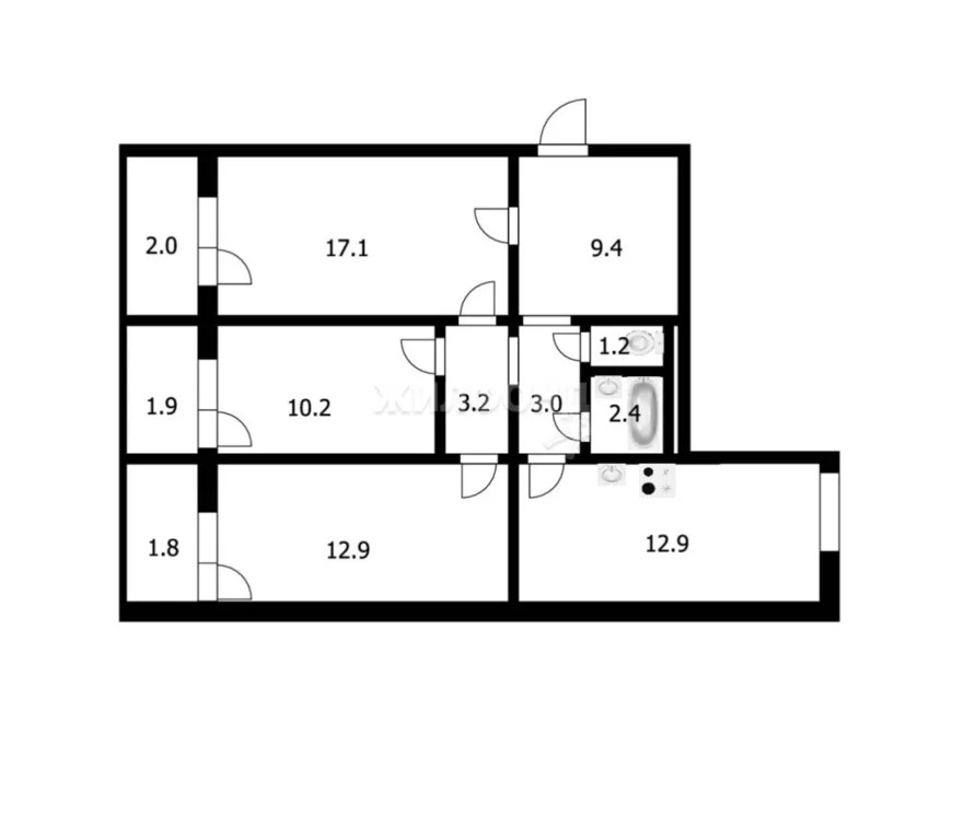 Продажа квартиры, Новосибирск, Адриена Лежена - Фото 22