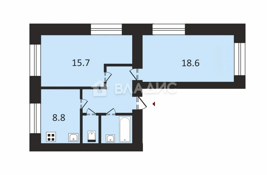 городской округ Владимир, улица Мира, д.74, 2-комнатная квартира на ... - Фото 33