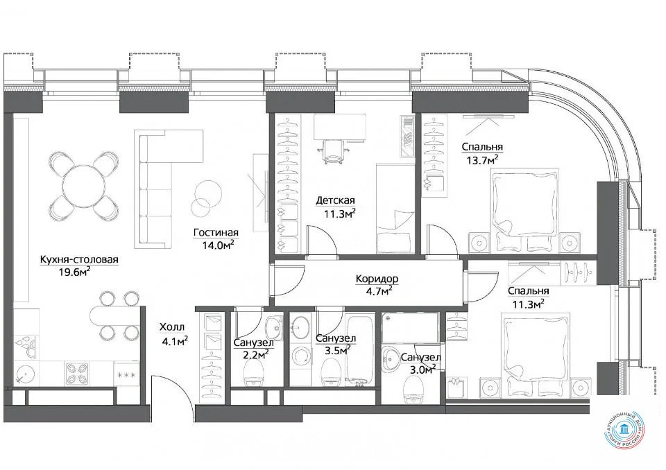 Продается квартира, 89.6 м - Фото 0