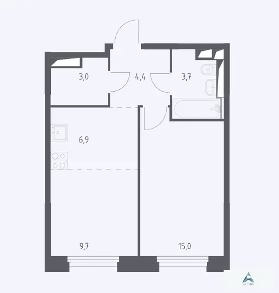 Продаётся 2-комн. квартира, 42,7 кв. м. - Фото 1