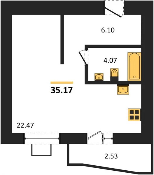 Продается квартира, 35.17 м - Фото 4
