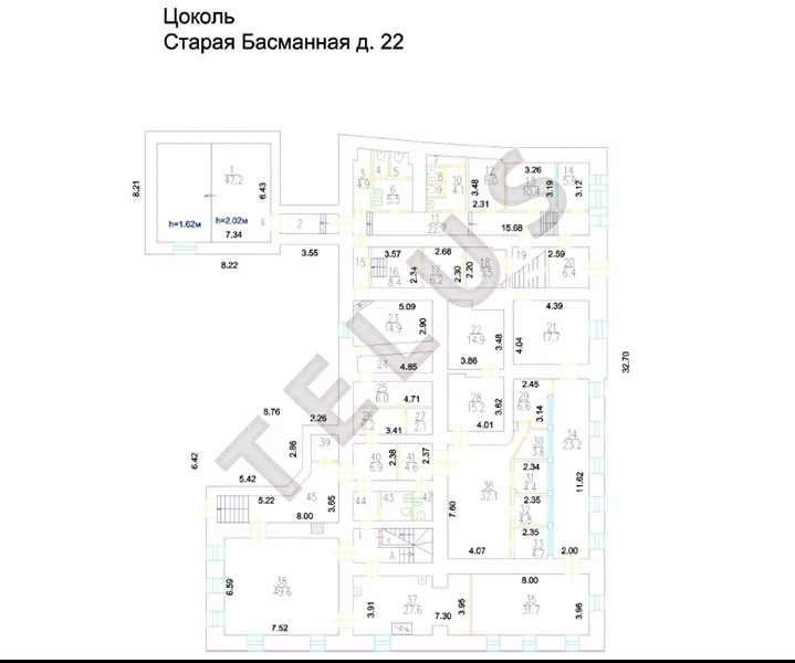 м. Курская, Старая Басманная, 1082 м2, Особняк (ном. объекта: 7800) - Фото 12
