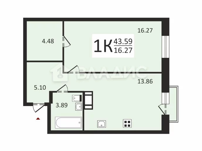 Санкт-Петербург, улица Решетникова, д.29, 1-комнатная квартира на . - Фото 17