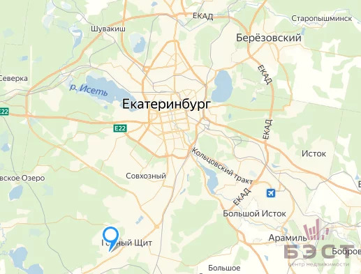 Карта горный щит екатеринбург