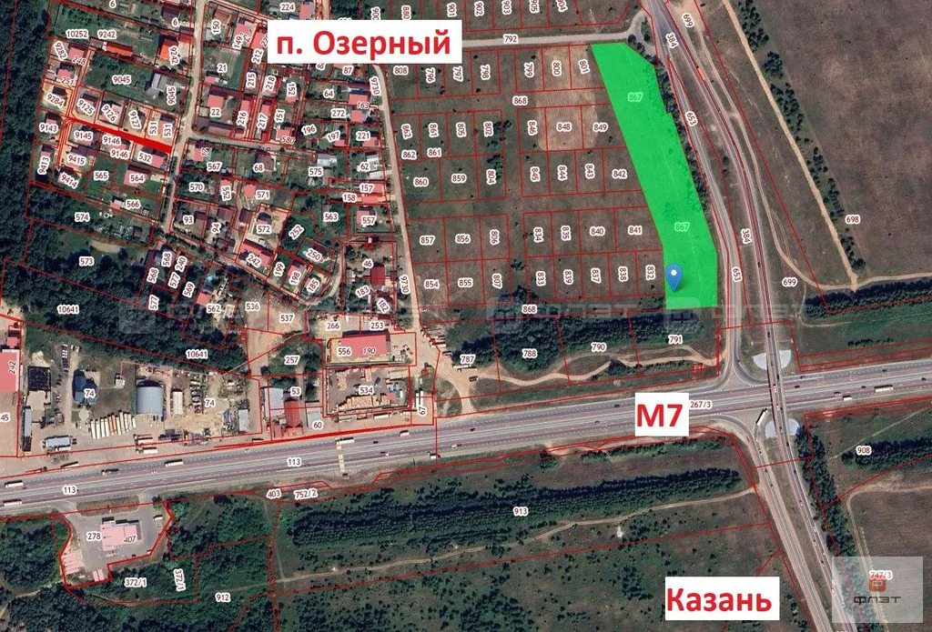 Продажа участка, Озерный, Высокогорский район, ул. Полевая - Фото 5