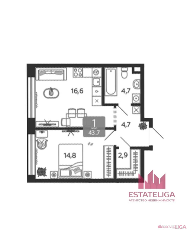 Продажа квартиры в новостройке, набережная Марка Шагала - Фото 1