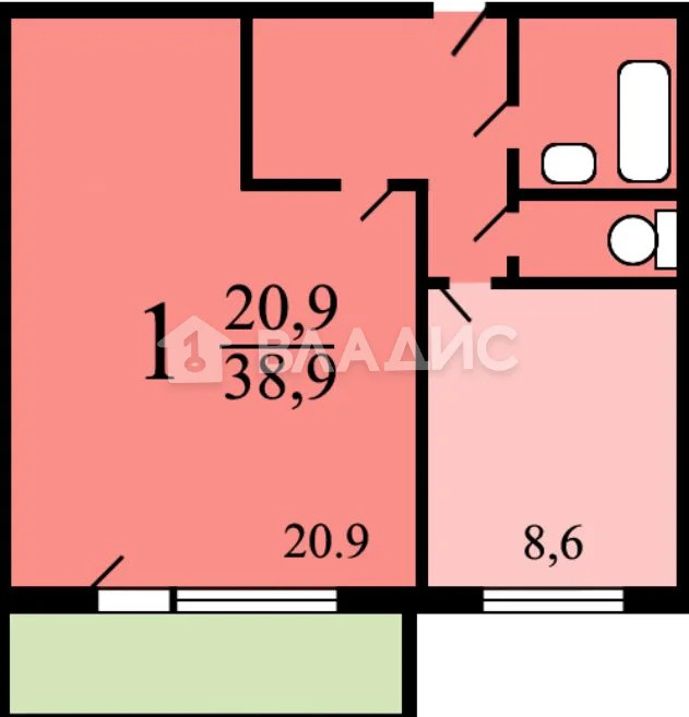 Москва, Челябинская улица, д.24к2, 1-комнатная квартира на продажу - Фото 9