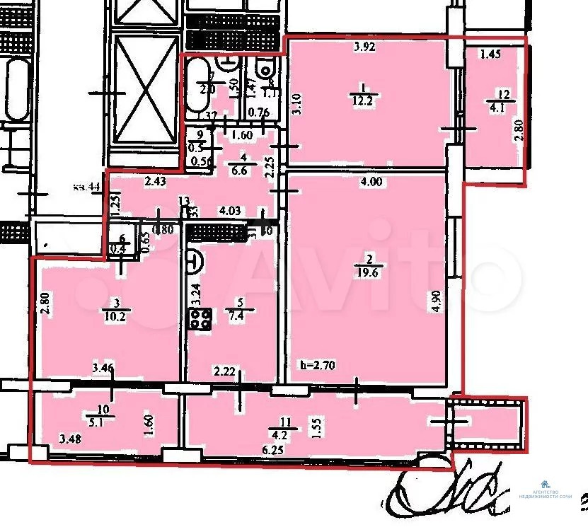 3-к квартира, 80 м, 11/12 эт. - Фото 11