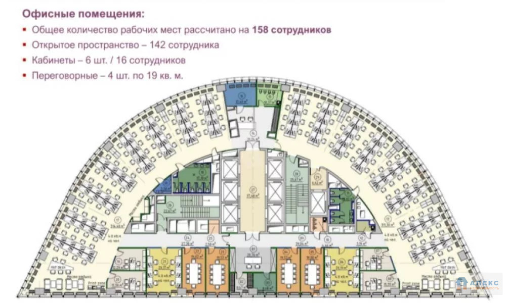 Аренда офиса 1232 м2 м. Ботанический сад в бизнес-центре класса А в . - Фото 7