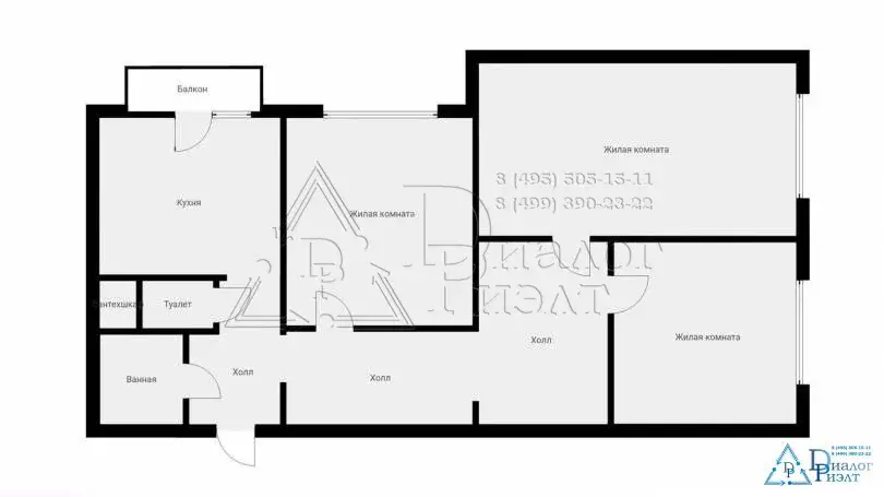 3-комн. квартира 76,1 м2 с евроремонтом в 10 мин. от МЦД-3 Люберцы - Фото 38