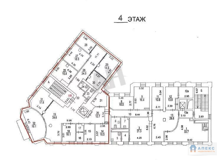 Аренда офиса 272 м2 м. Полянка в бизнес-центре класса А в Якиманка - Фото 7