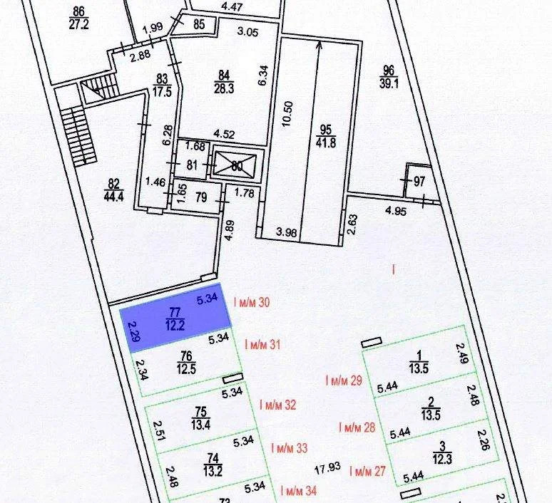 Продается место на закрытой стоянке, 12 м2 - Фото 2