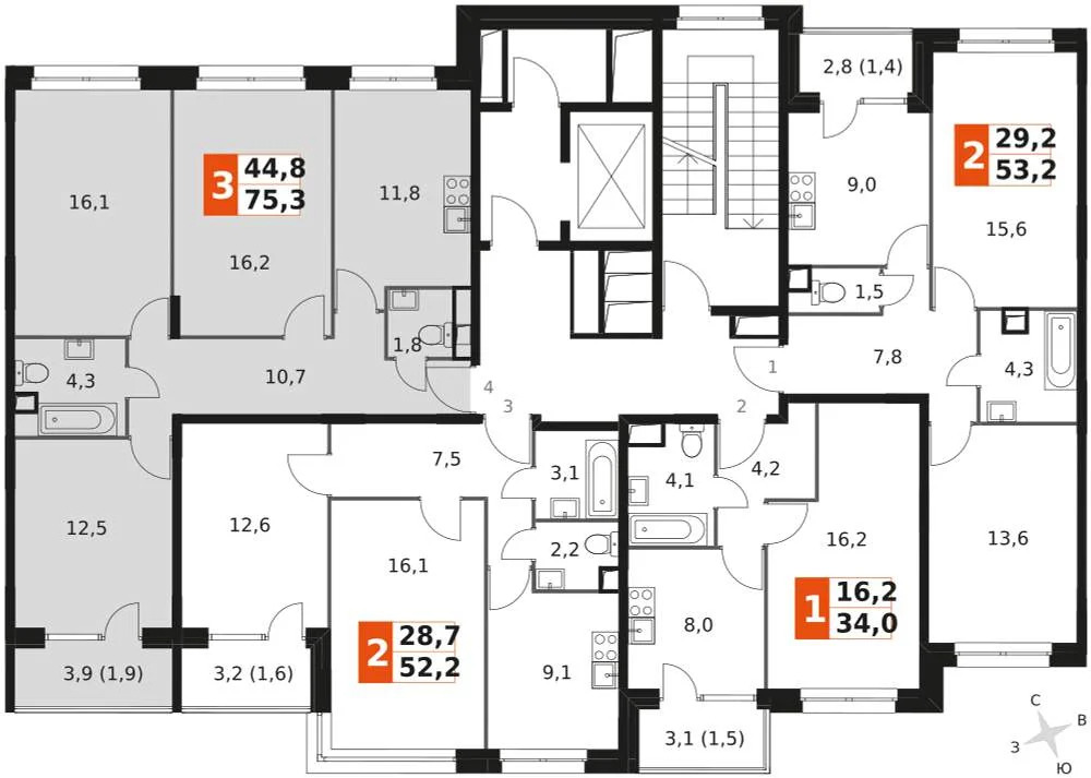 Продам 3-комн. квартиру 75.3 кв.м. - Фото 1