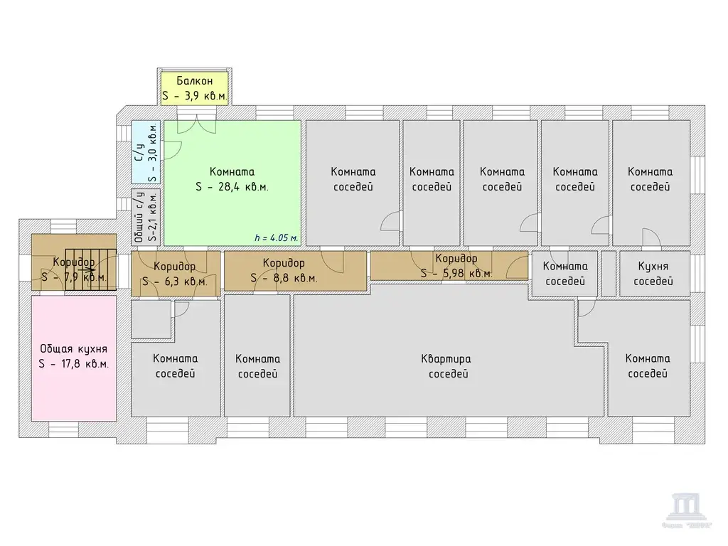 Продаю комнату в коммуналке в историческом центре Ростова-на-Дону - Фото 14