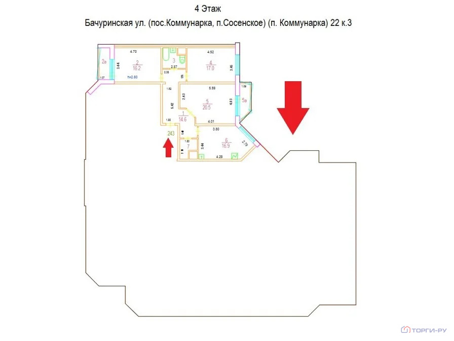 Продажа квартиры, Коммунарка, Сосенское с. п., Бачуринская улица - Фото 6