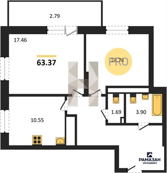 Продажа квартиры в новостройке, Казань, м. Горки, ул. Родины - Фото 1