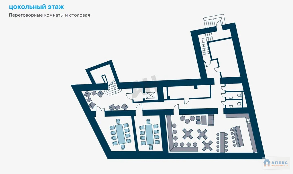Аренда помещения 1200 м2 под офис, рабочее место м. Кропоткинская в ... - Фото 4