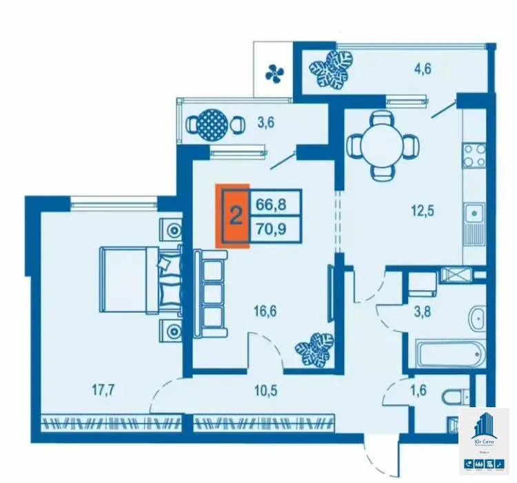 А из окна потрясающий видна озеро! - Фото 2