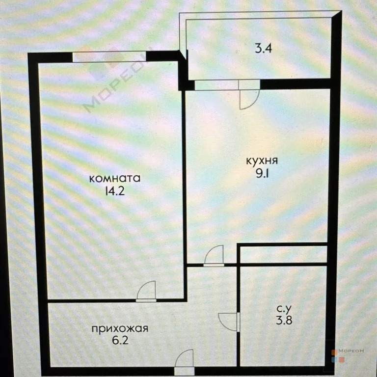 1-я квартира, 33.50 кв.м, 23/26 этаж, ККБ, Героя Яцкова И.В. ул, ... - Фото 10