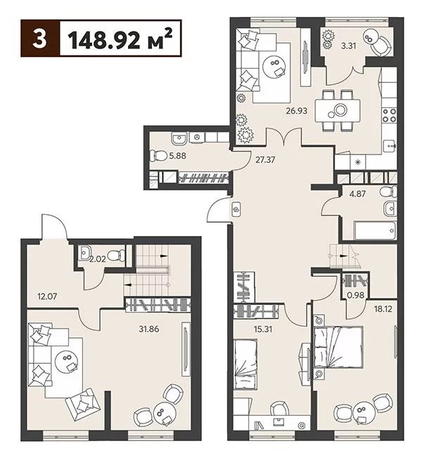 Продается квартира, 98.89 м - Фото 11