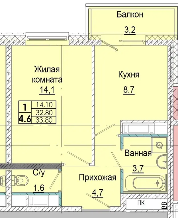 Отличная 1 комн. кв-ра квартира со свежим евроремонтом. - Фото 20
