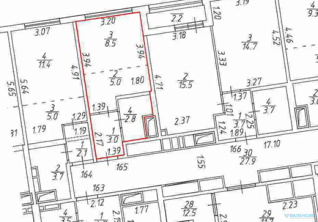 видовая квартира - студия, 19,3м2 на 8 этаже - Фото 17