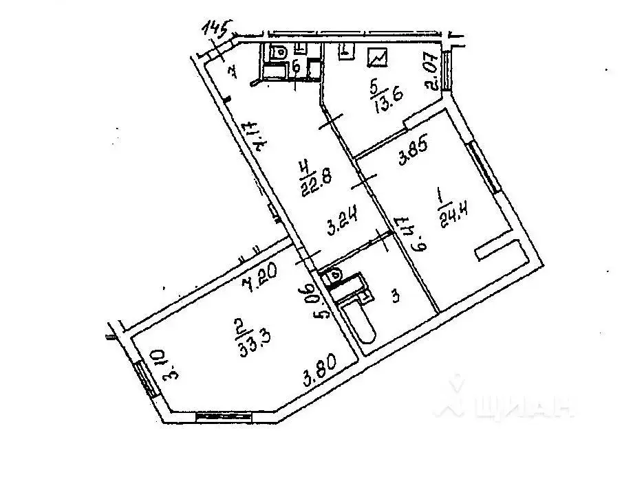 Продаю двухкомнатную квартиру 110.0м Азовская ул., 24К2, Москва, ЮЗАО, ... - Фото 1