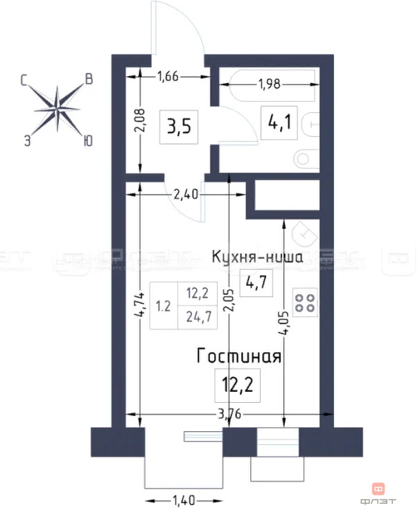 Продажа квартиры в новостройке, Усады, Лаишевский район, ул. Уютная - Фото 3
