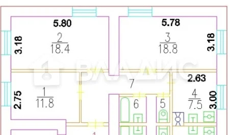 москва, мосфильмовская улица, д.6, комната на продажу - Фото 13