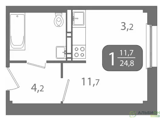 Продажа квартиры, Томск, улица Юрия Ковалева - Фото 8
