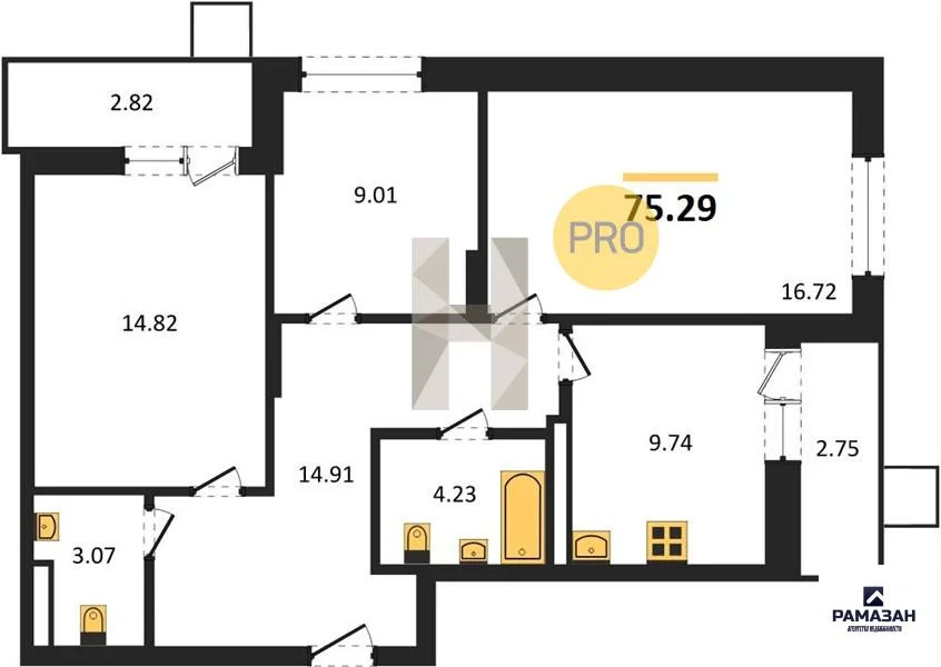 Продажа квартиры в новостройке, Казань, м. Горки, ул. Патриса Лумумбы - Фото 1