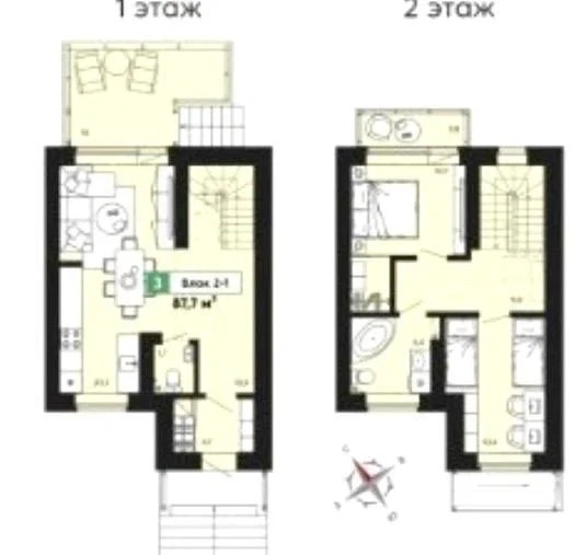 Продается квартира, 87.4 м - Фото 2