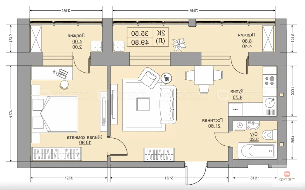 Продажа квартиры, Куюки, Пестречинский район, ул. Молодежная - Фото 13