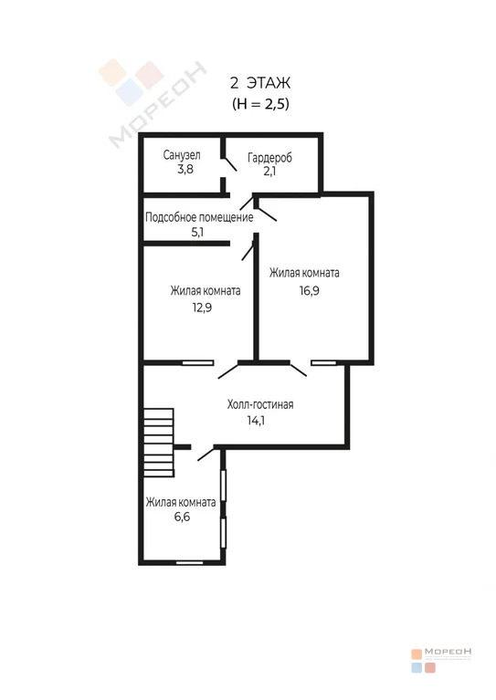 4-я квартира, 106.90 кв.м, 2/9 этаж, КМР, Уральская ул, 7800000.00 ... - Фото 29