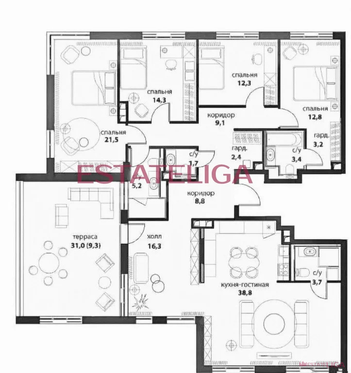 Продажа пентхауса, улица Василия Ланового - Фото 1