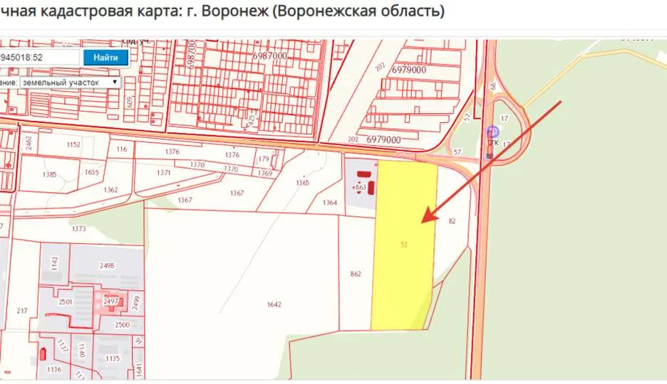 Кадастровая карта воронежской области