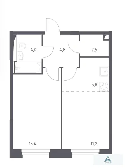 Продаётся 2-комн. квартира, 43,7 кв. м. - Фото 1