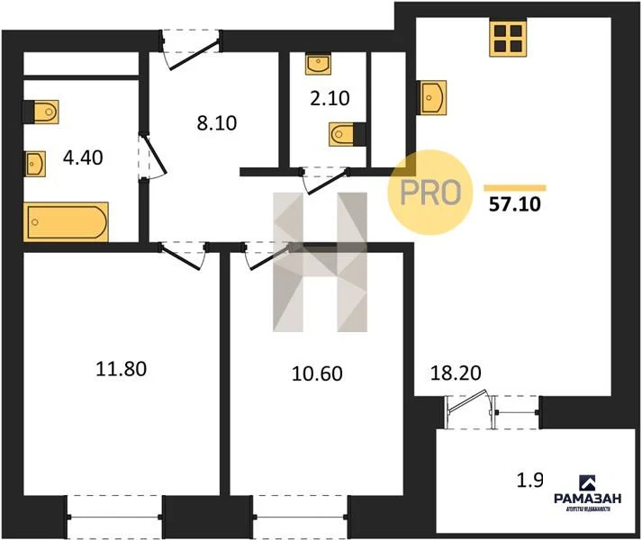Продажа квартиры в новостройке, Казань, м. Горки, ул. Родины - Фото 1