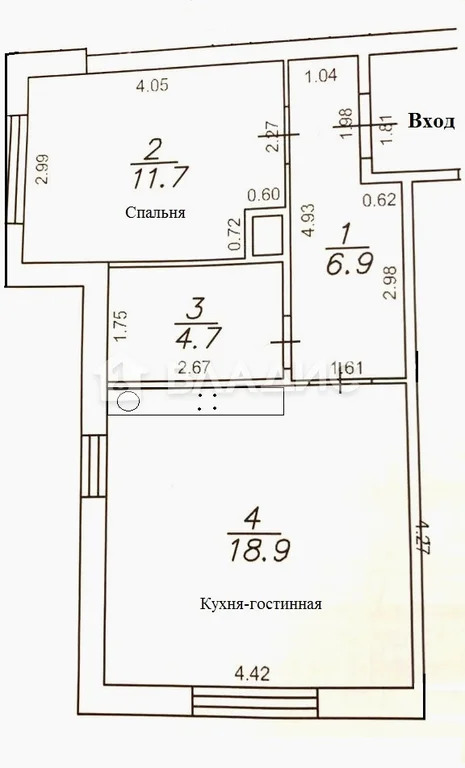 Всеволожский район, Кудрово, Пражская улица, д.9, 2-комнатная квартира ... - Фото 15