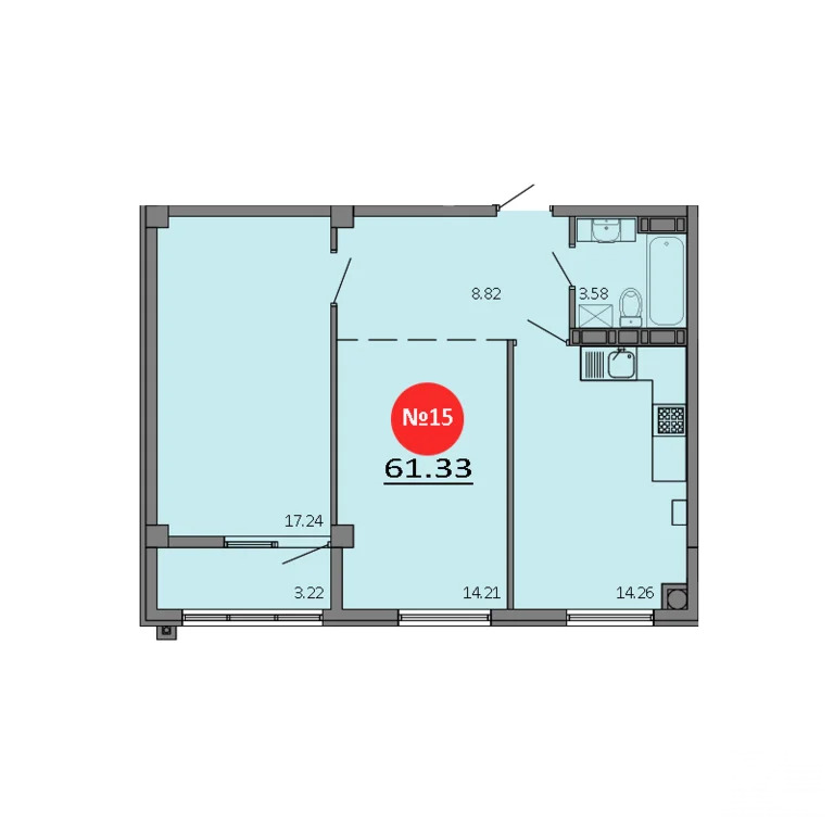 Продажа квартиры в новостройке, Белоглинка, Симферопольский район, ... - Фото 2