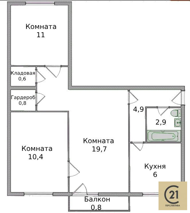 Продажа квартиры, Малаховка, Люберецкий район, Безымянный туп. - Фото 2