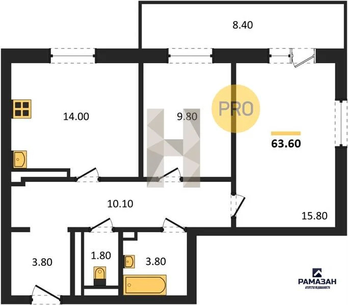 Продажа квартиры в новостройке, Набережные Челны, Набережночелнинский ... - Фото 1