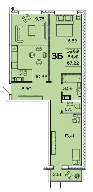 Продается квартира, 67.22 м - Фото 5