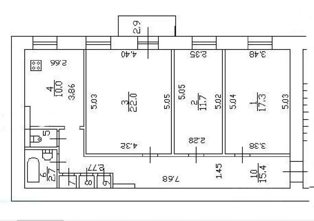 Продажа трехкомнатной квартиры 81.6м Некрасова, 29, - Фото 32