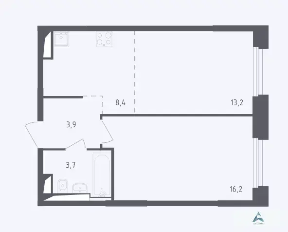 Продаётся 2-комн. квартира, 45,4 кв. м. - Фото 1