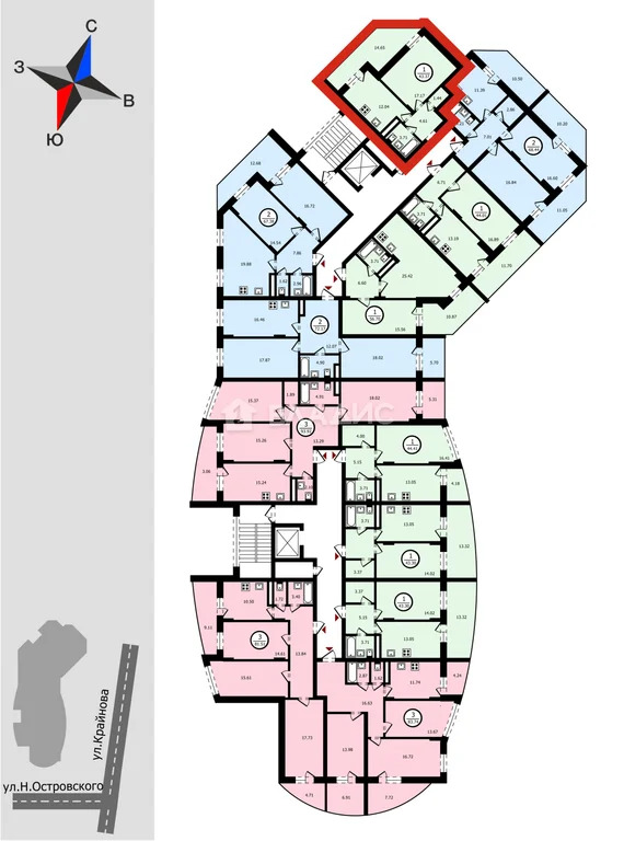 городской округ Владимир, улица Крайнова, д.3, 1-комнатная квартира на ... - Фото 37