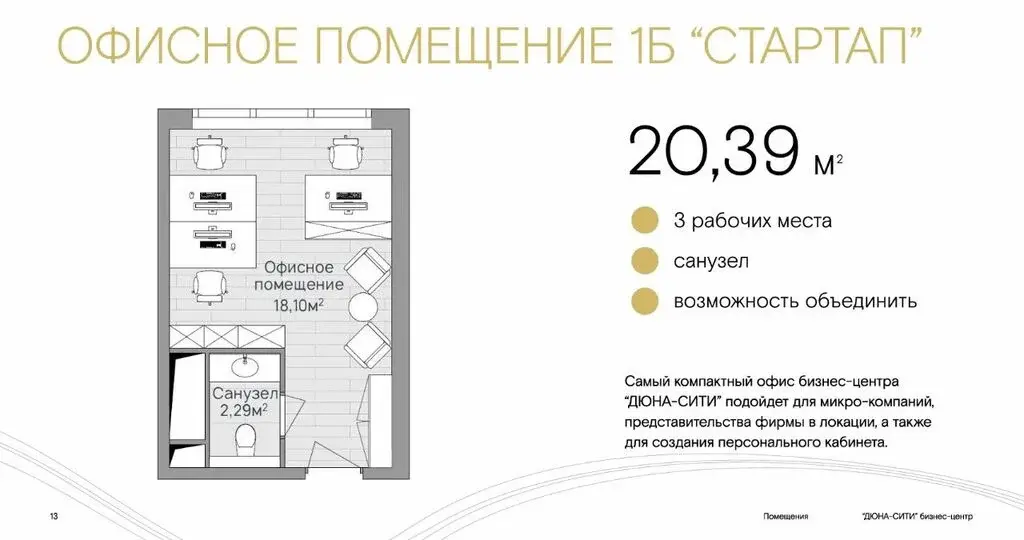 Продажа офиса 20.3м Московская область, Котельники, Дюна жилой ... - Фото 2