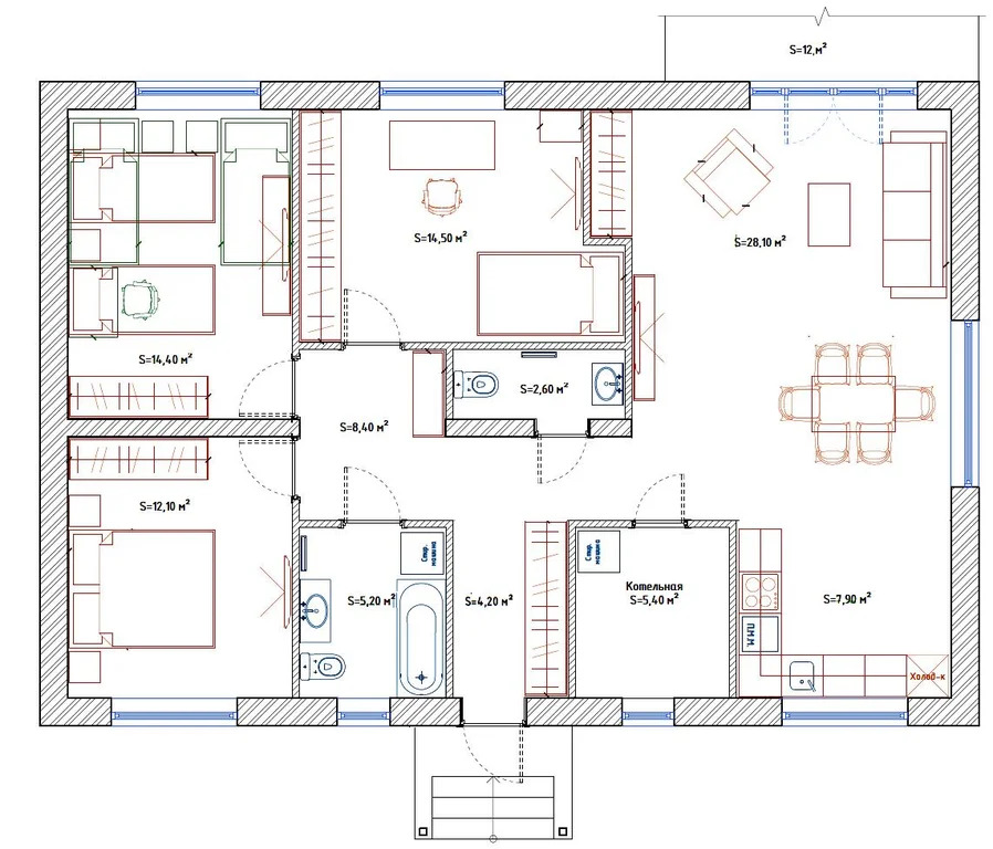 Коттедж 117.8 м2 на участке 6 сот. - Фото 5