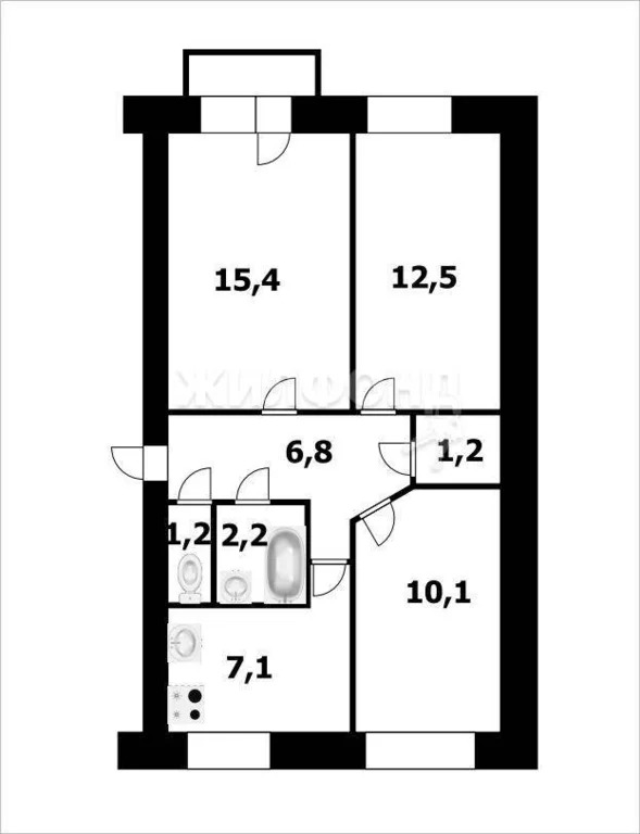 Продажа комнаты, Новосибирск, ул. Доватора - Фото 3